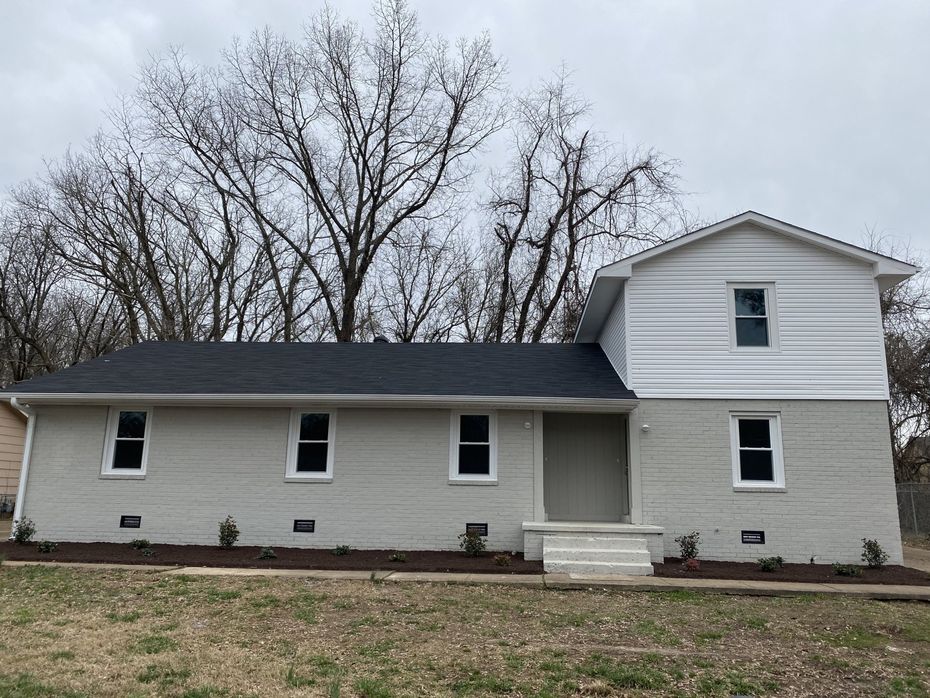 grey and white house