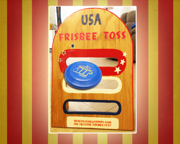 USA Frisbee Toss Carnival Game