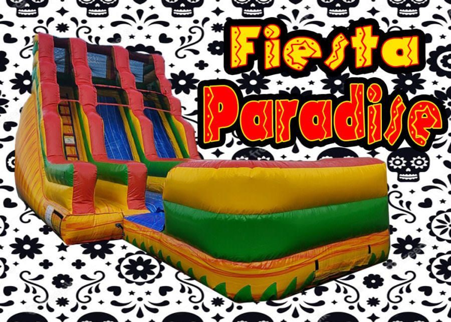 20' Fiesta Double Lane Wet / Dry Slide