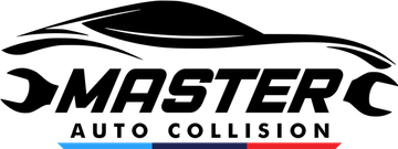 MOSTER Auto Collision logo with a black car silhouette and bold black text on white background