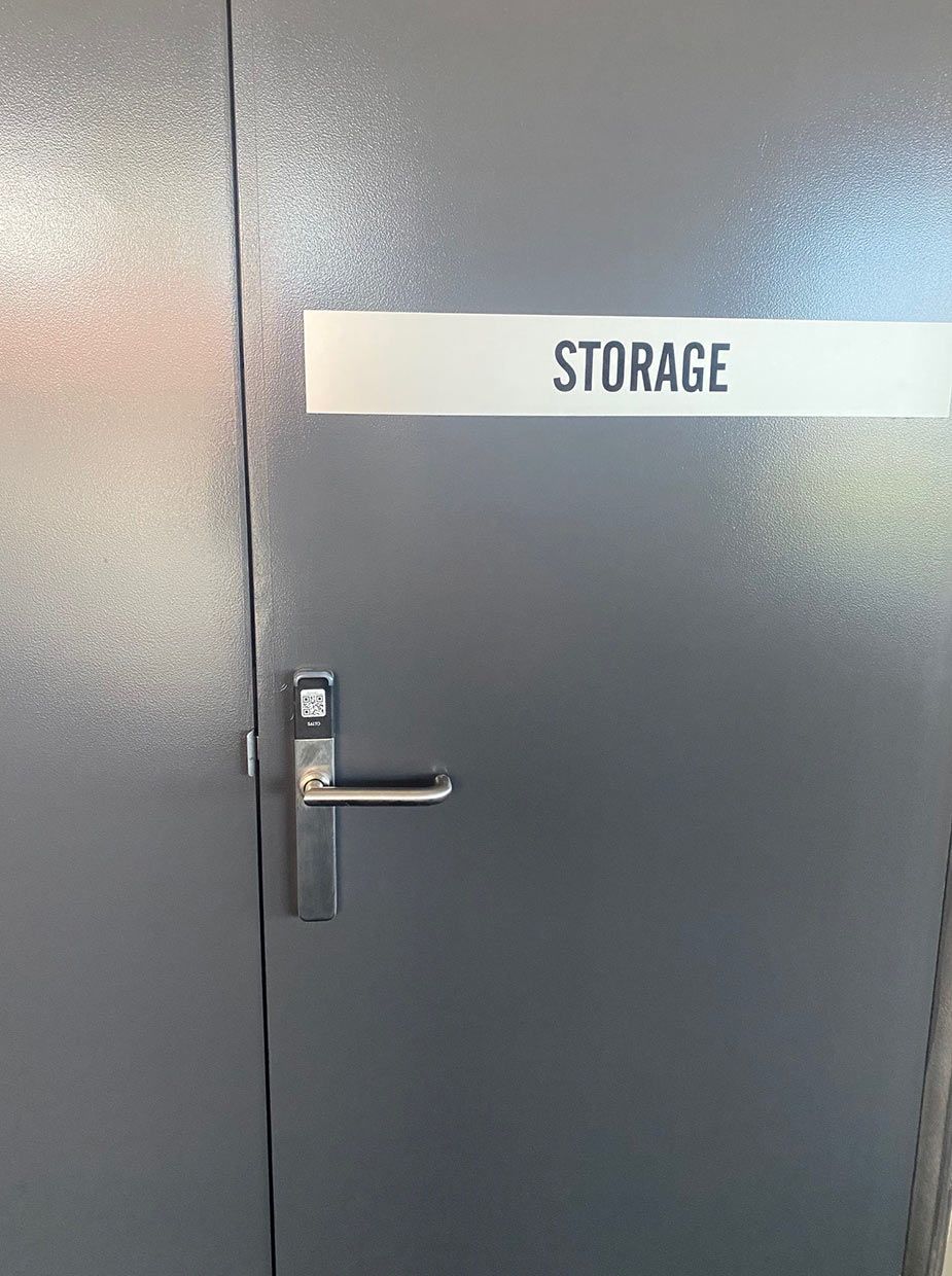 A Door With a Sign on It That Says Storage — SPL Security Solutions In Coolangatta, QLD