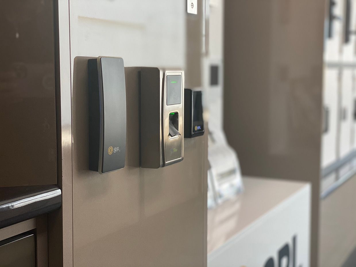 A Close Up of a Fingerprint Scanner on a Wall — SPL Security Solutions In Gold Coast, QLD