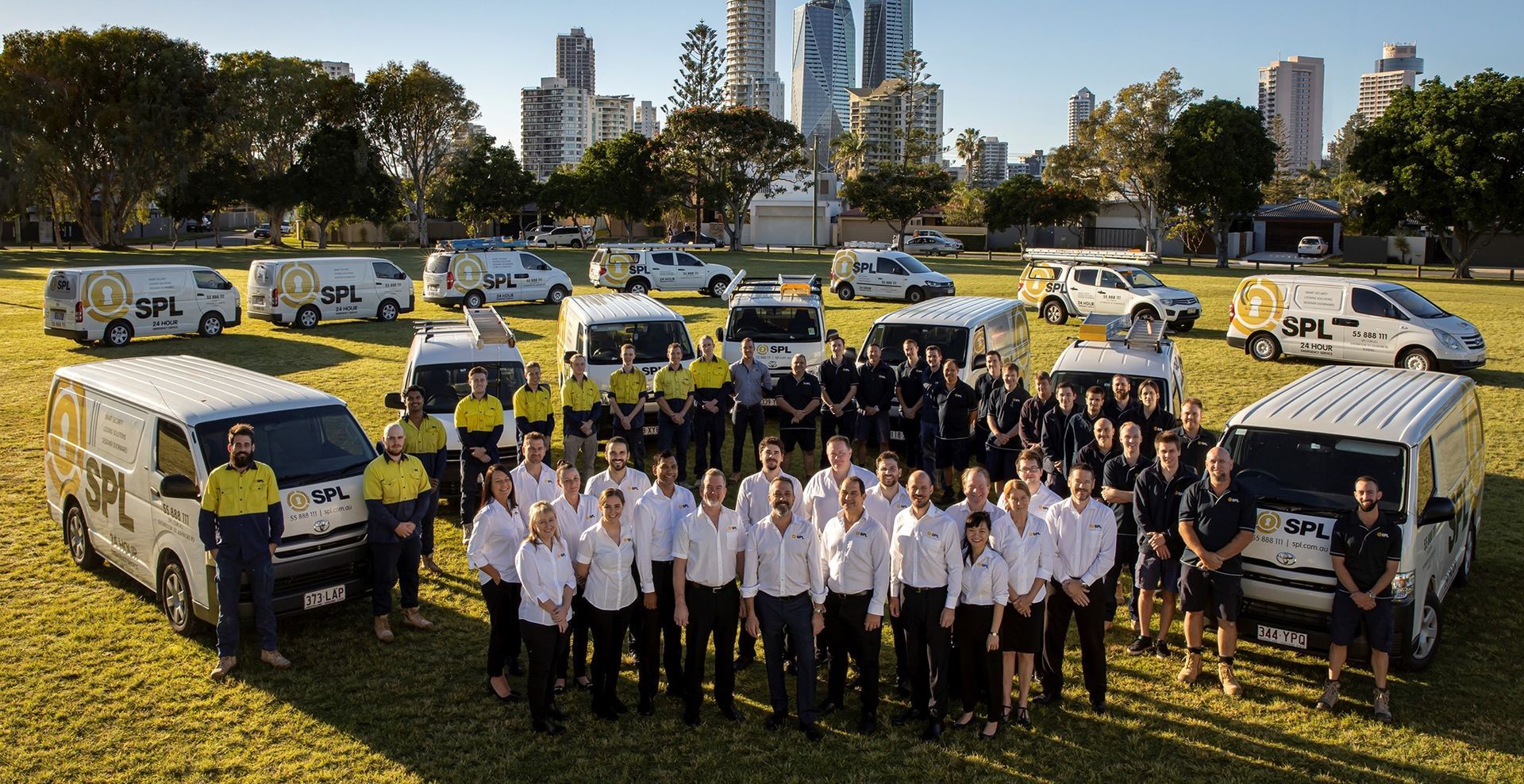 Photo of SPL Security Solutions Team and Branded Vehicles — SPL Security Solutions In Palm Beach, QLD