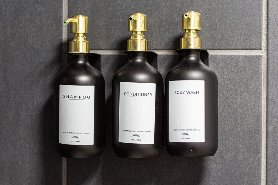 Shampoo, Conditioner, & Body Wash are provided at The Mallard Hotel in Blue Ridge, GA