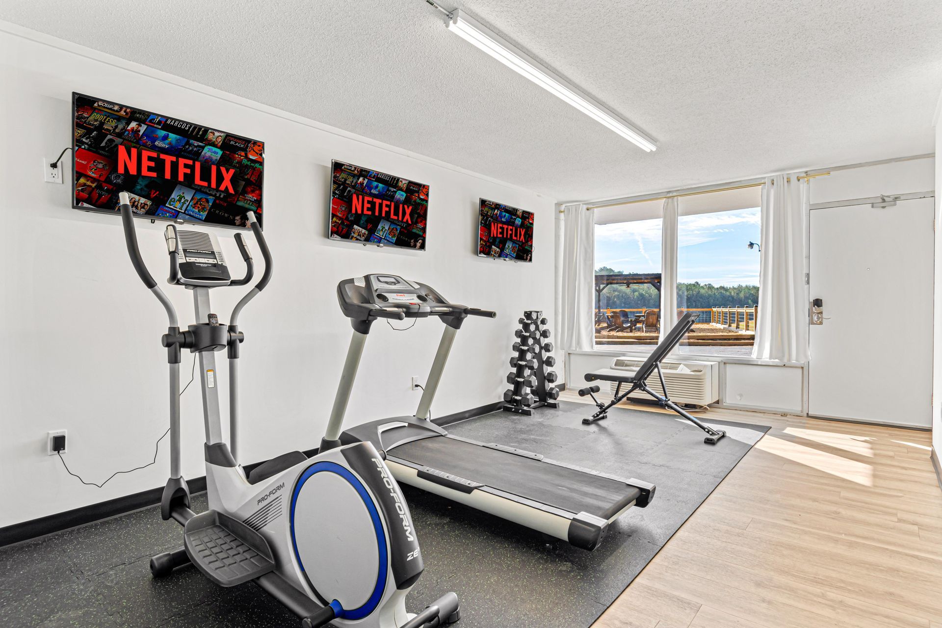 Gym Area at the Mallard Hotel in Copperhill, TN