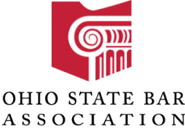 Ohio State Bar Association logo: red ionic column, white background.