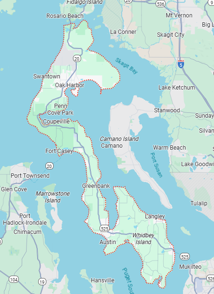 Map of Whidbey Island | Mark's Auto Repair