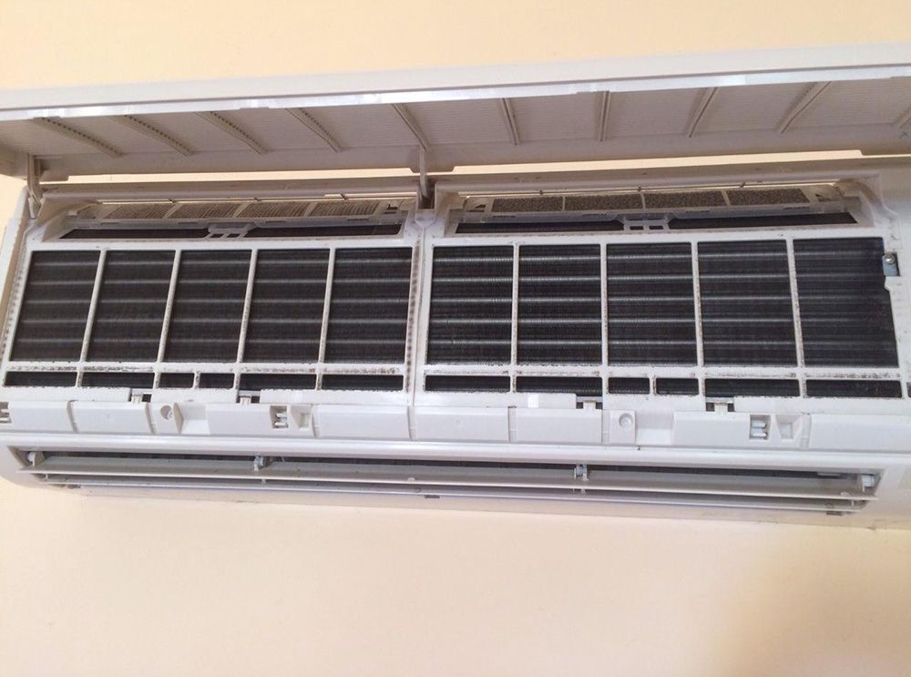 The Inside Of An Air Conditioner With The Filter Removed — More Clean Air In Raymond Terrace, NSW