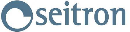 Blue company logo featuring a stylized circular icon next to the word