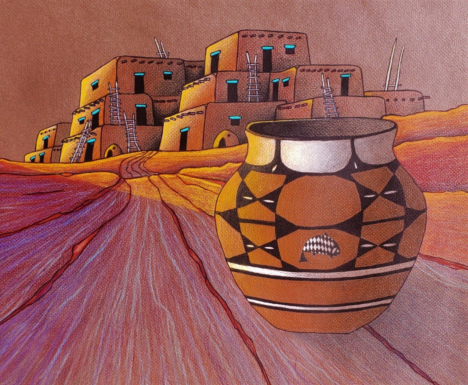 Sunrise, a Southwestern original piece of art by Mel Ratliff in New Mexico