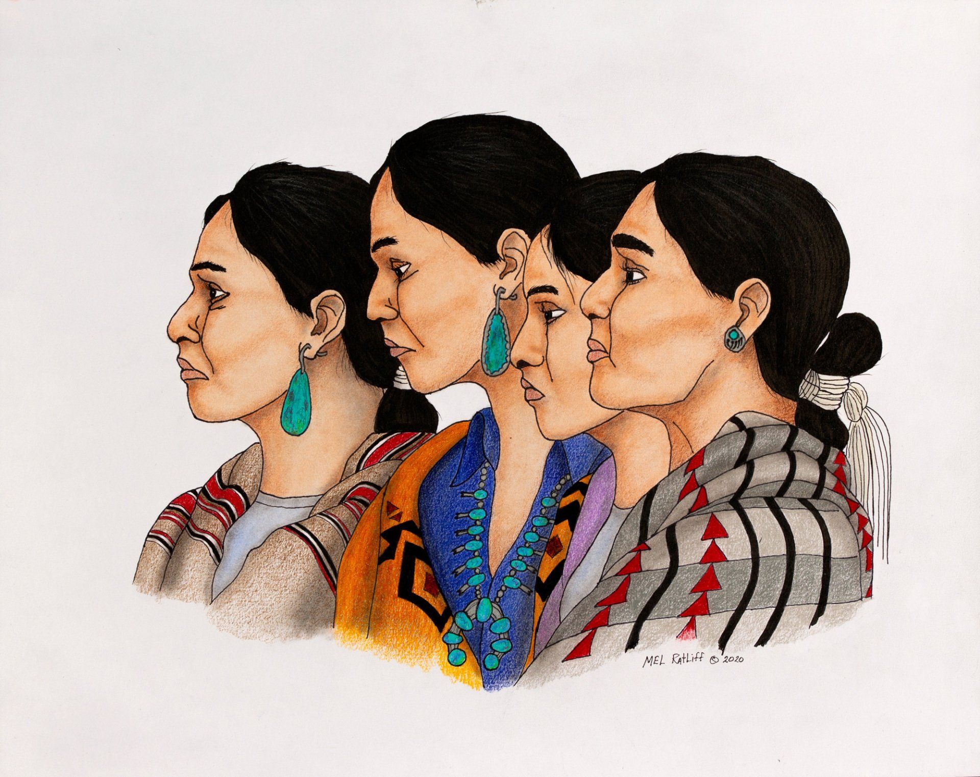 Waiting, a Southwestern original art piece by Mel Ratliff