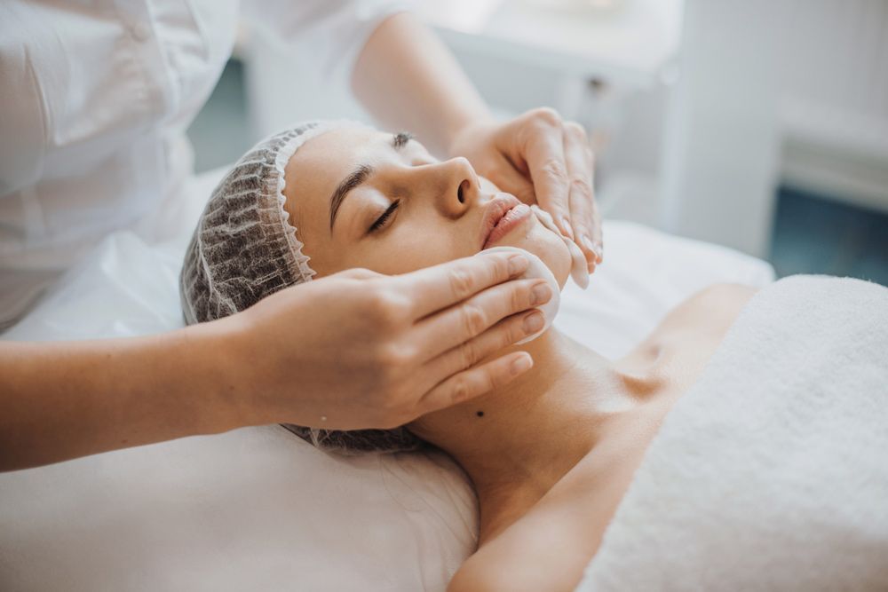 Woman Getting A Facial Massage — Paradiso Skin & Beauty Studio in Byron Bay, NSW