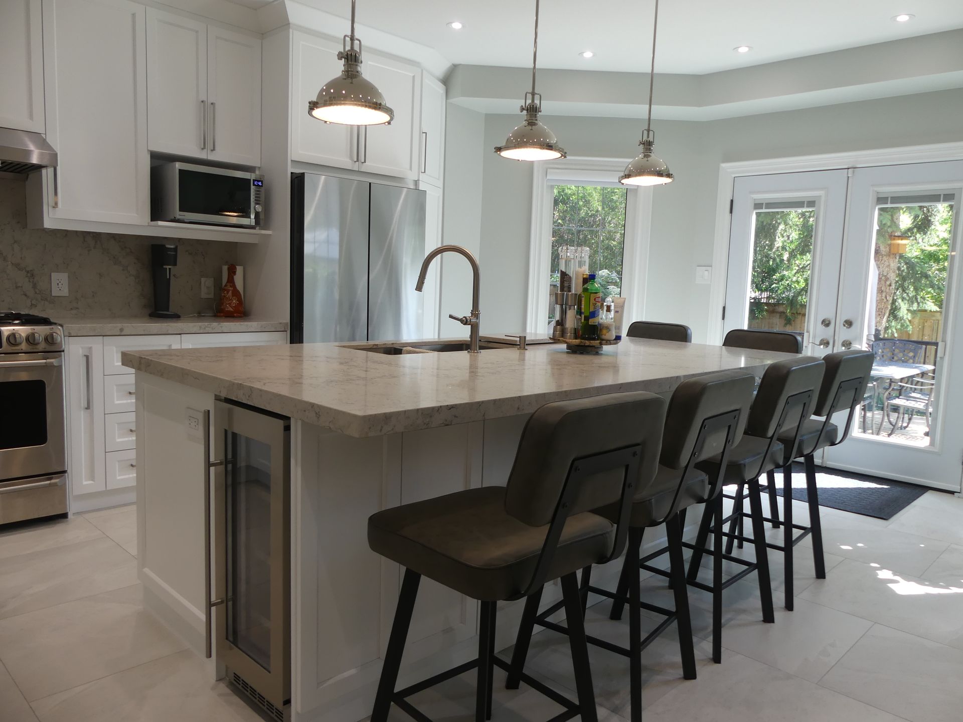 Newly transformed kitchen space of a home