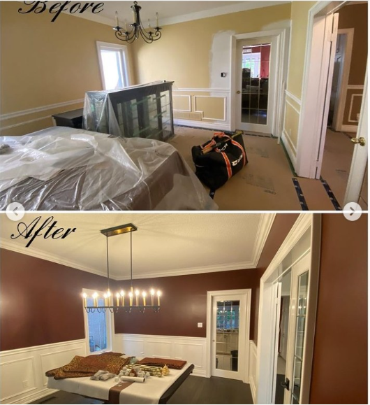 Drywall Installation and baseboard of a bedroom