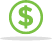 Green dollar sign icon.