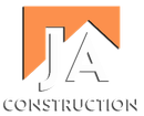 A logo for a company called ja construction