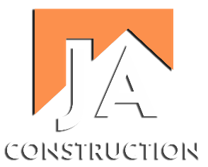 A logo for a company called ja construction
