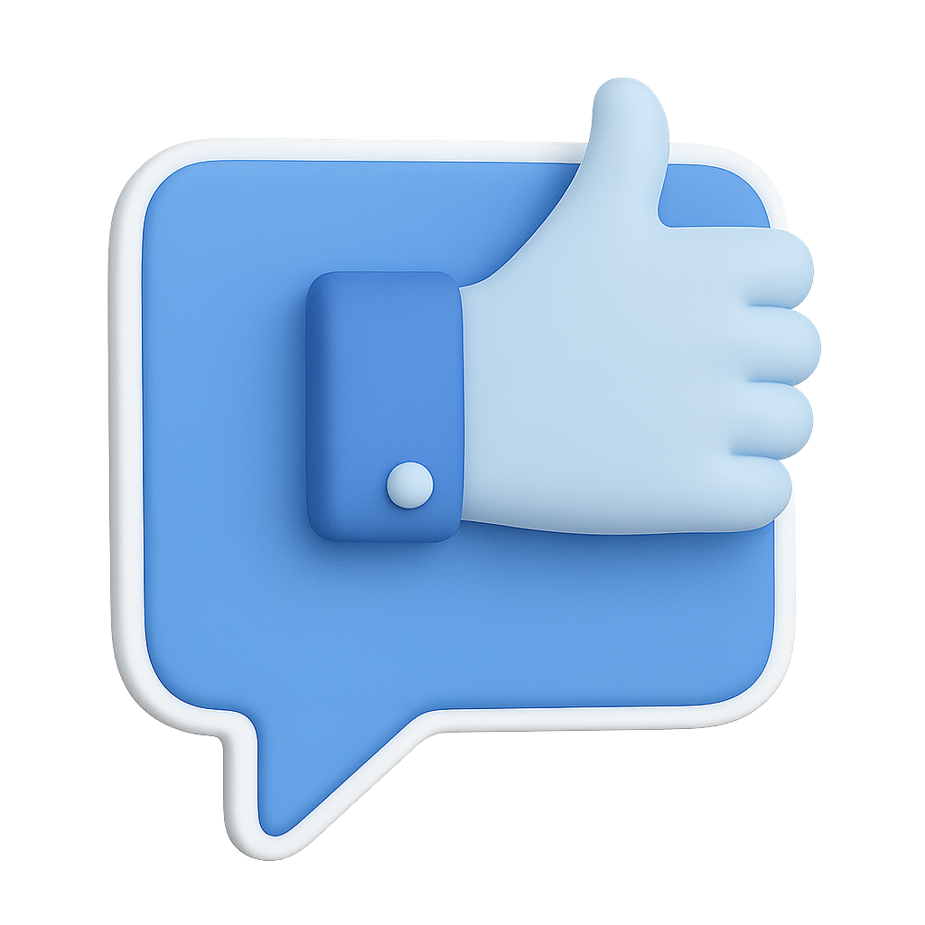A blue and white icon with a picture of a mountain on it.