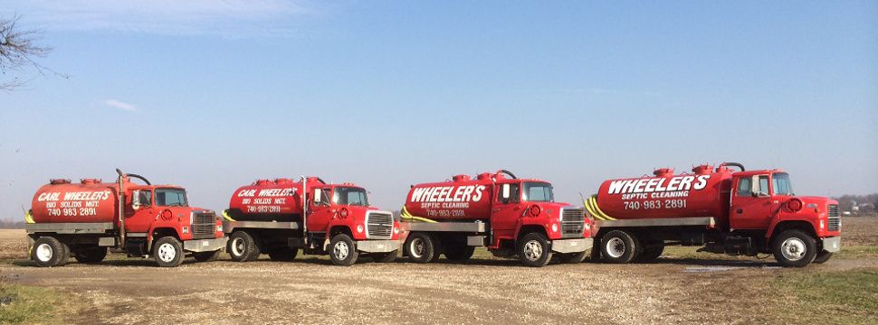 Wheeler's Trucks — Circleville, OH — Carl Wheeler's Septic Cleaning Wheeler's Trucks — Circleville, OH — Carl Wheeler's Septic Cleaning