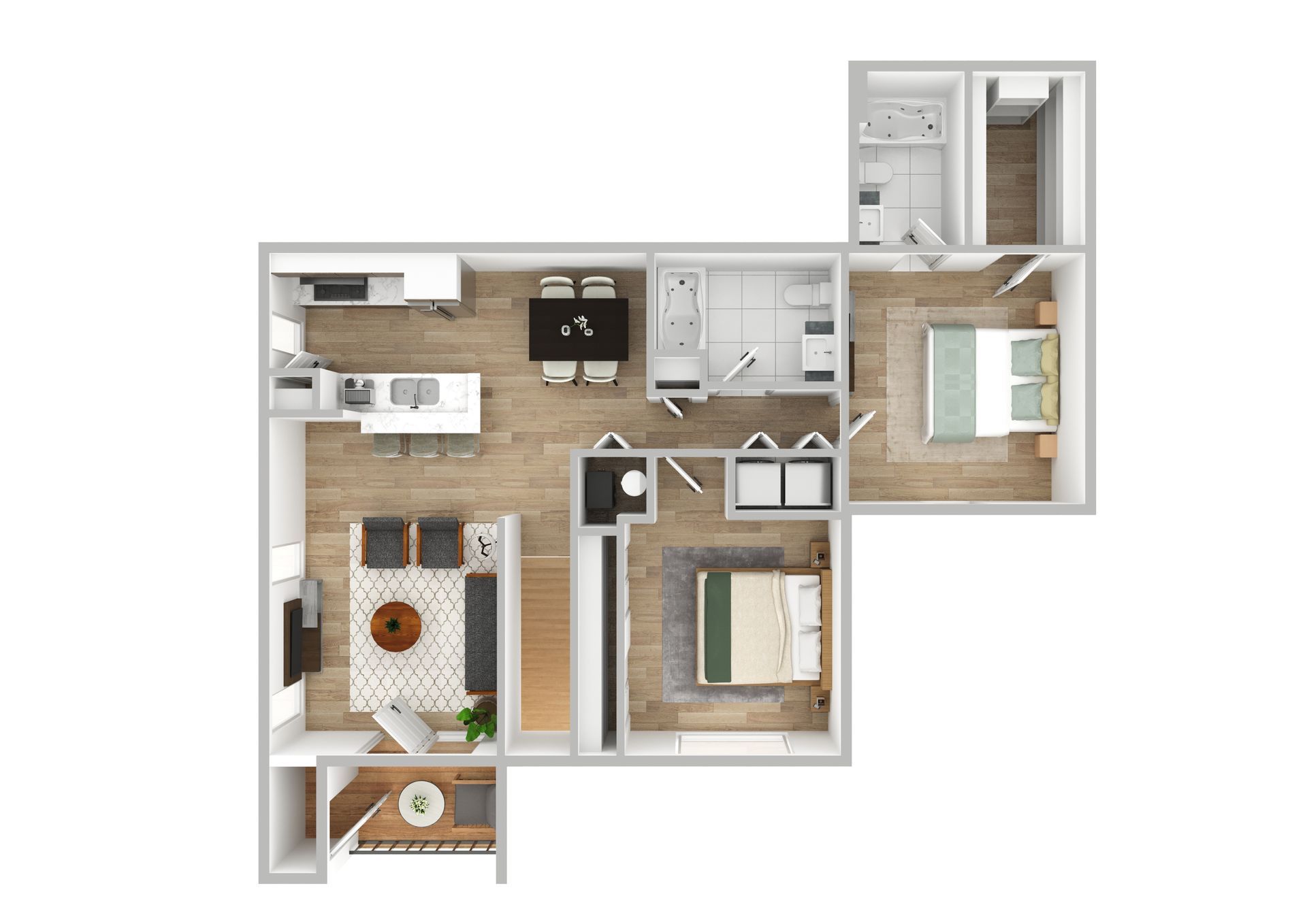2 Bed, 2 Bath