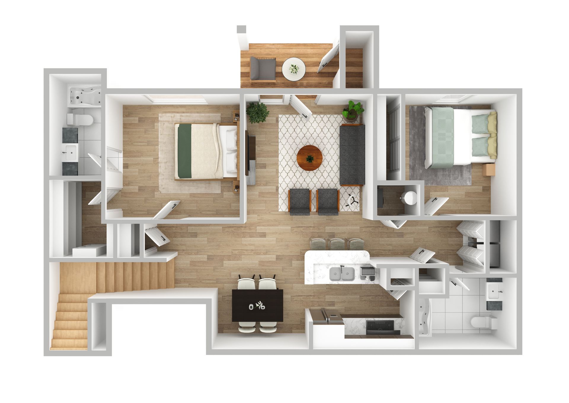 2 Bed, 2 Bath