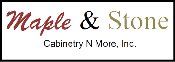 The logo for maple & stone cabinetry n more , inc.