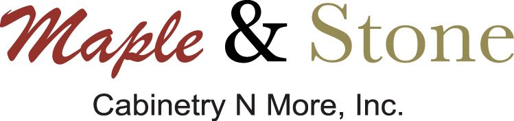 The logo for maple & stone cabinetry n more , inc.