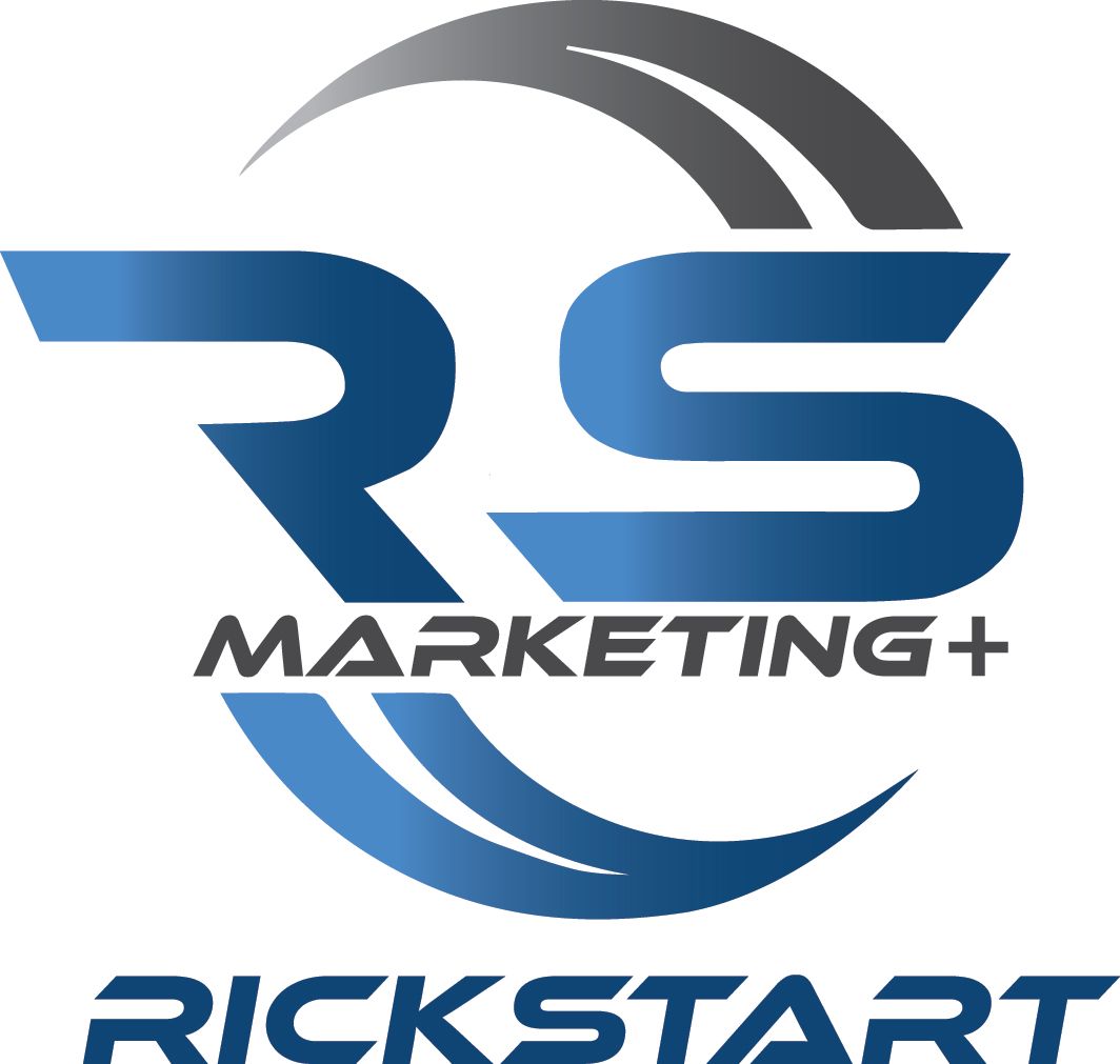 A logo for rs marketing and rickstart