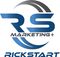A logo for rs marketing and rickstart