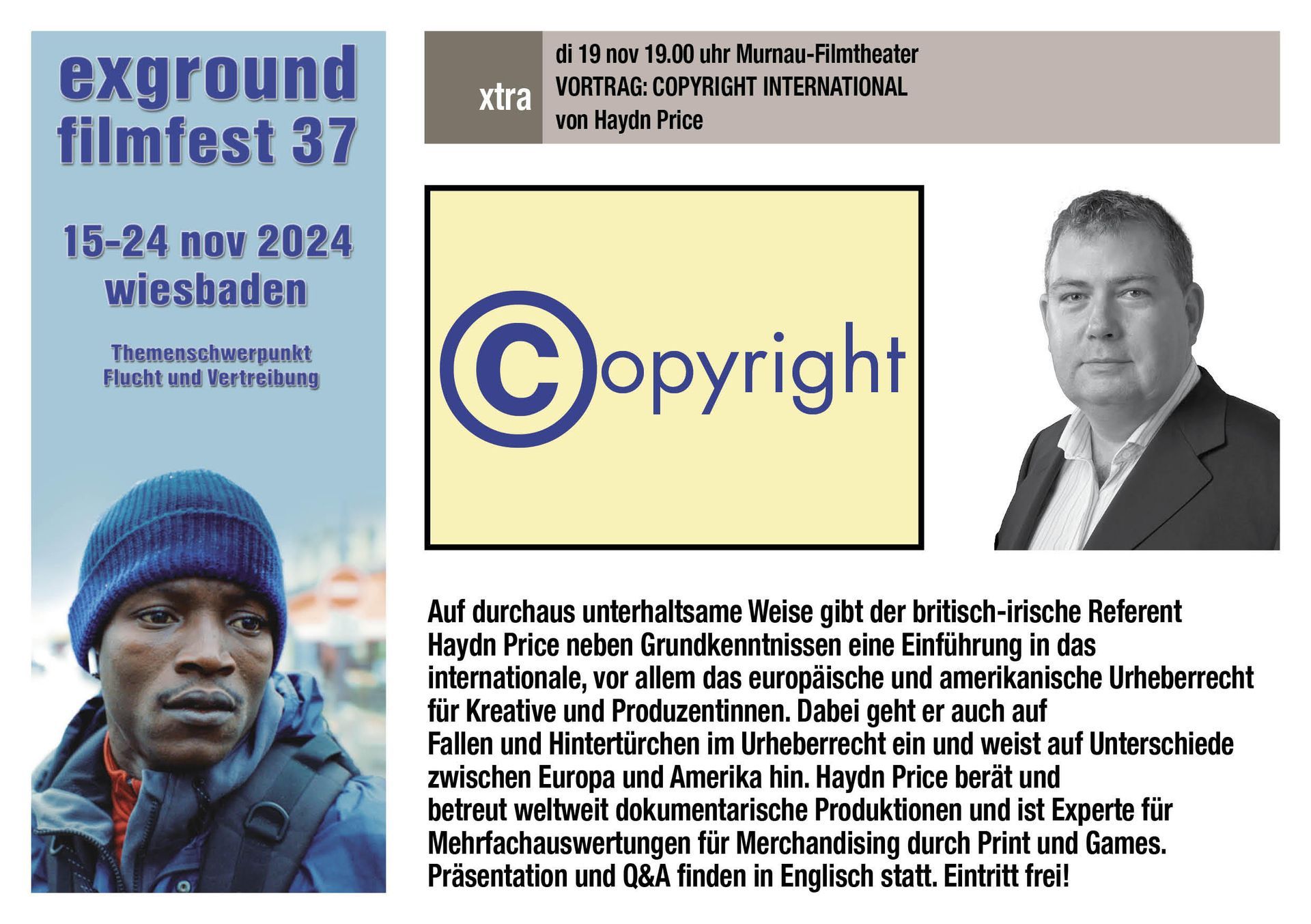 AG DOK - Arbeitsgemeinschaft Dokumentarfilm Haydn Price guest lecture