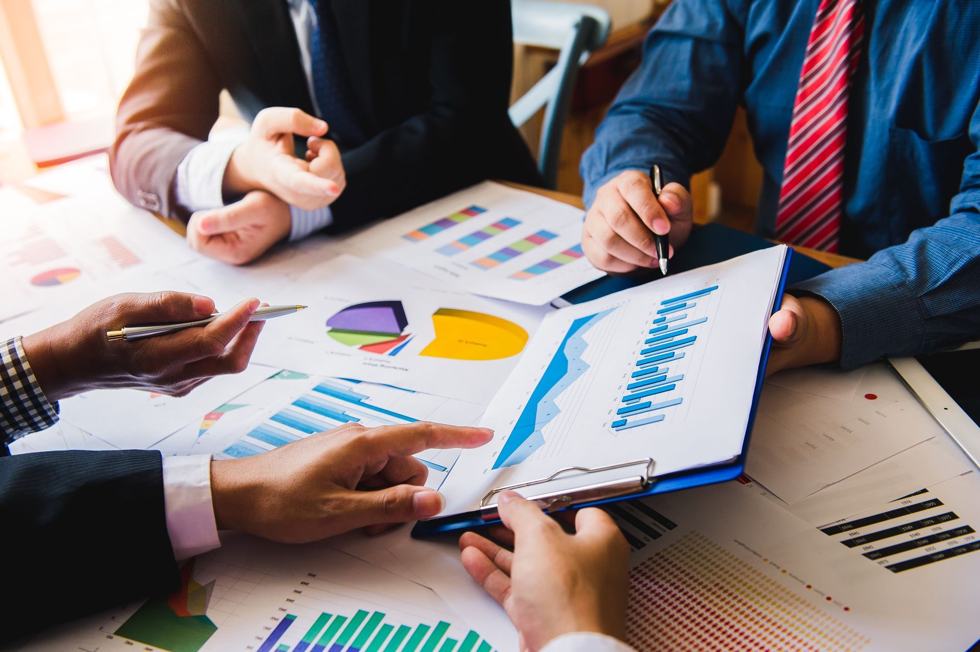 Business people at a table