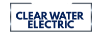 Clearwater Electric logo in dark blue text inside a bordered rectangle