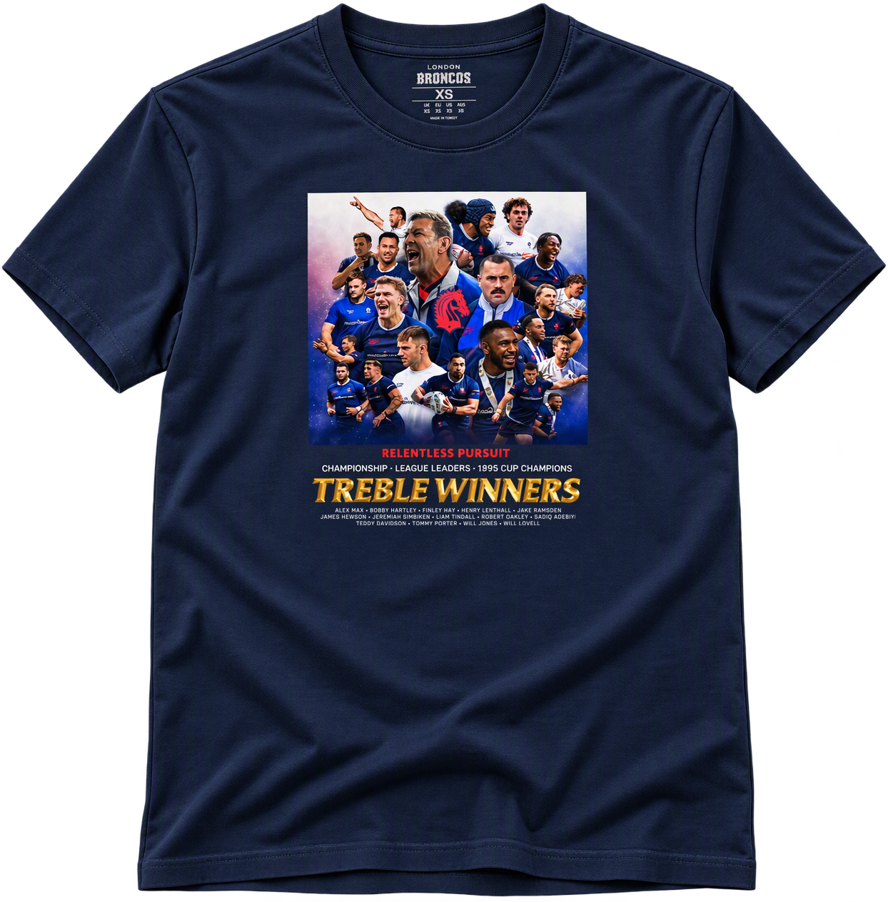 Treble Winners 2026 T Shirt - Navy