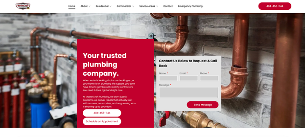 MasterCraft Plumbing Website Link