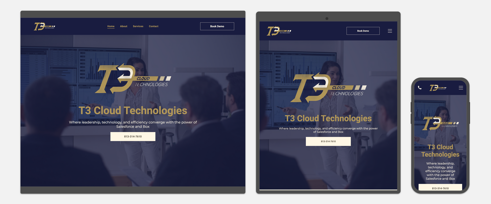 T3 Cloud Technologies Website built by Wilsona Marketing in Tampa, Florida