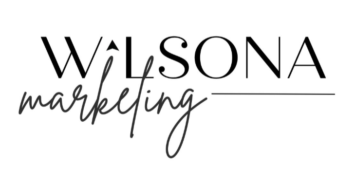 WILSONA marketing logo in black script and serif text on a white background