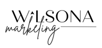 WILSONA marketing logo in black script and serif text on a white background