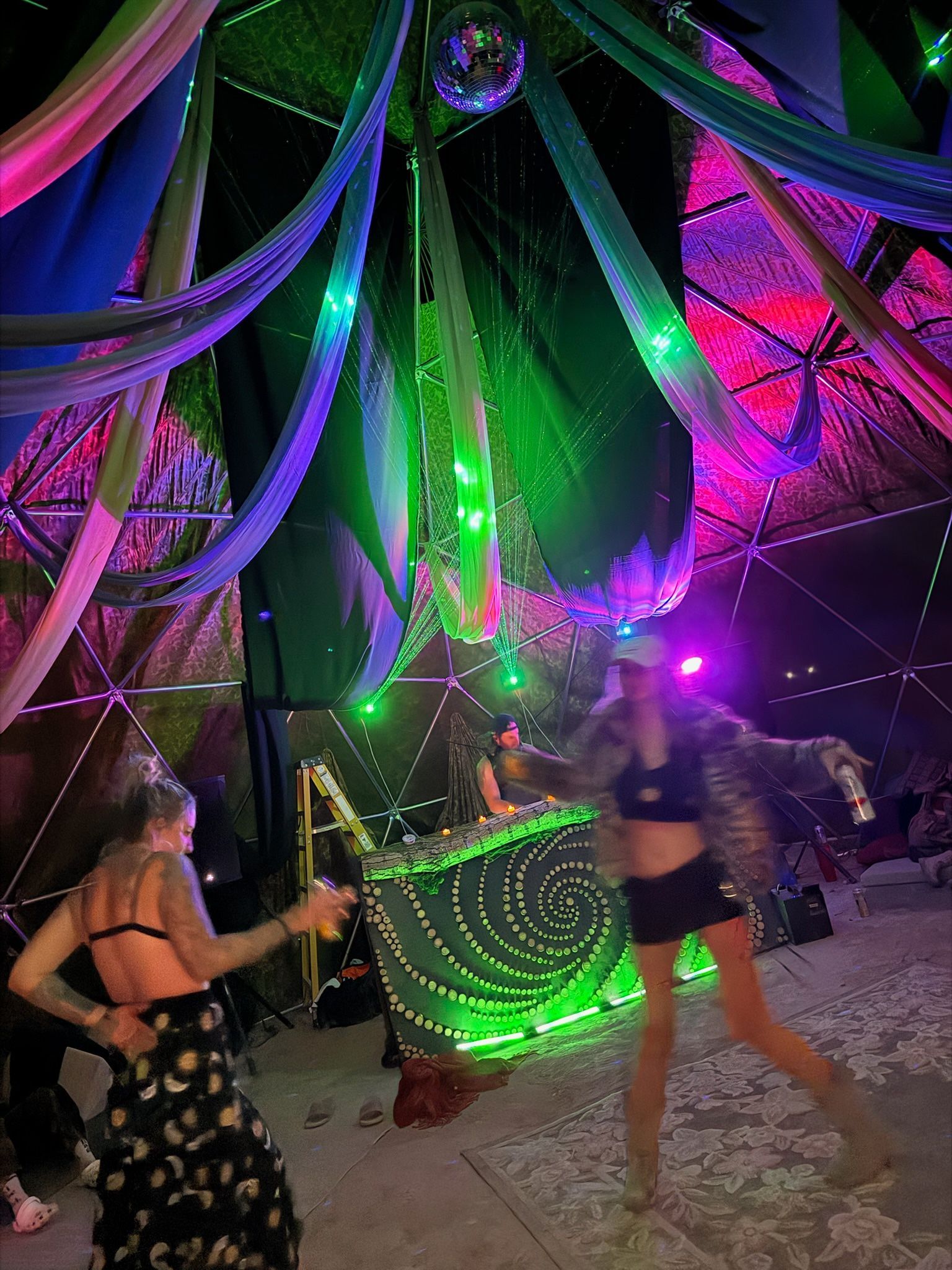 Dome stage at building man