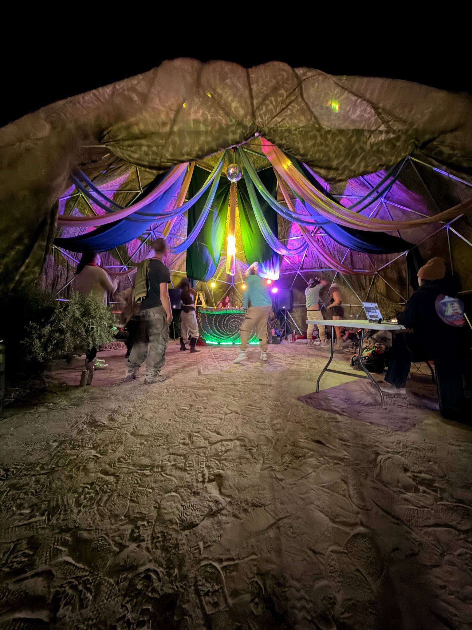 Dome stage at building man