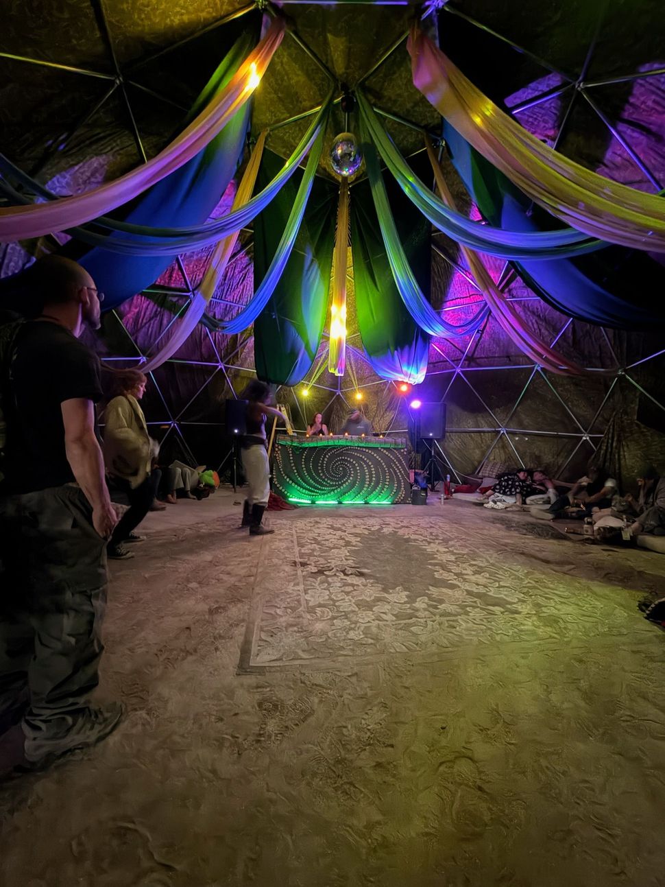 Dome stage at building man