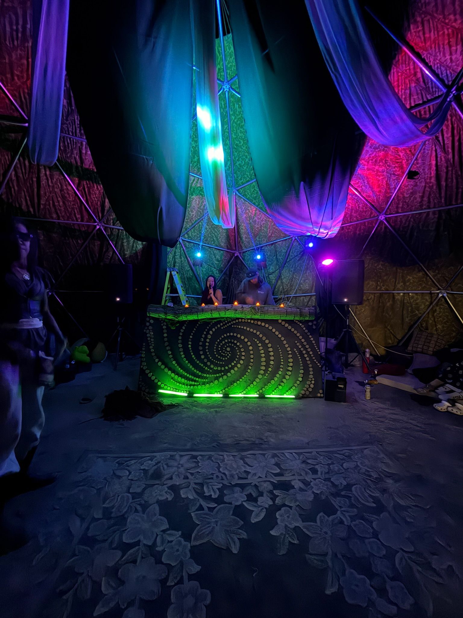 Dome stage at building man