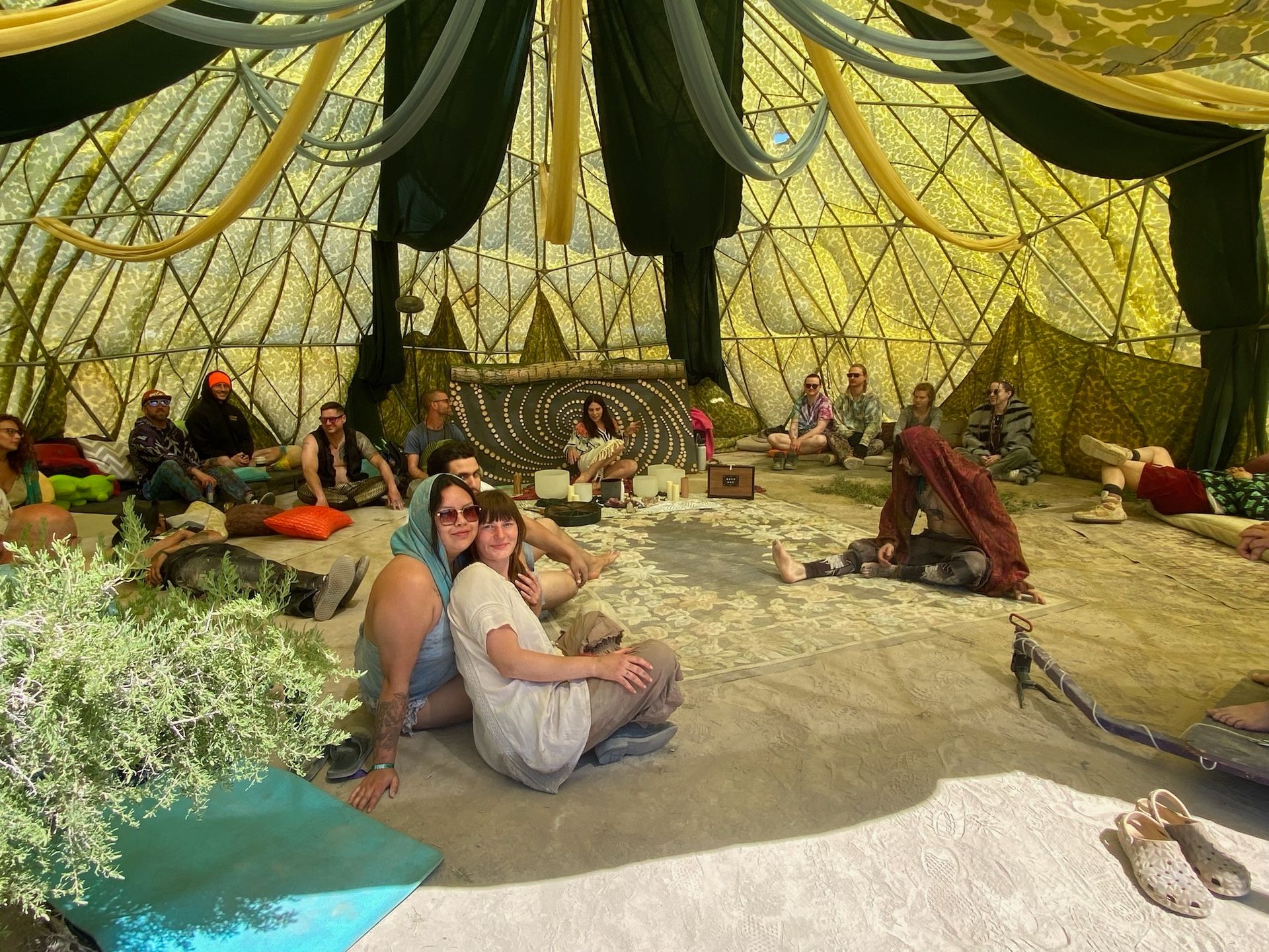 Healing sound bath at building man