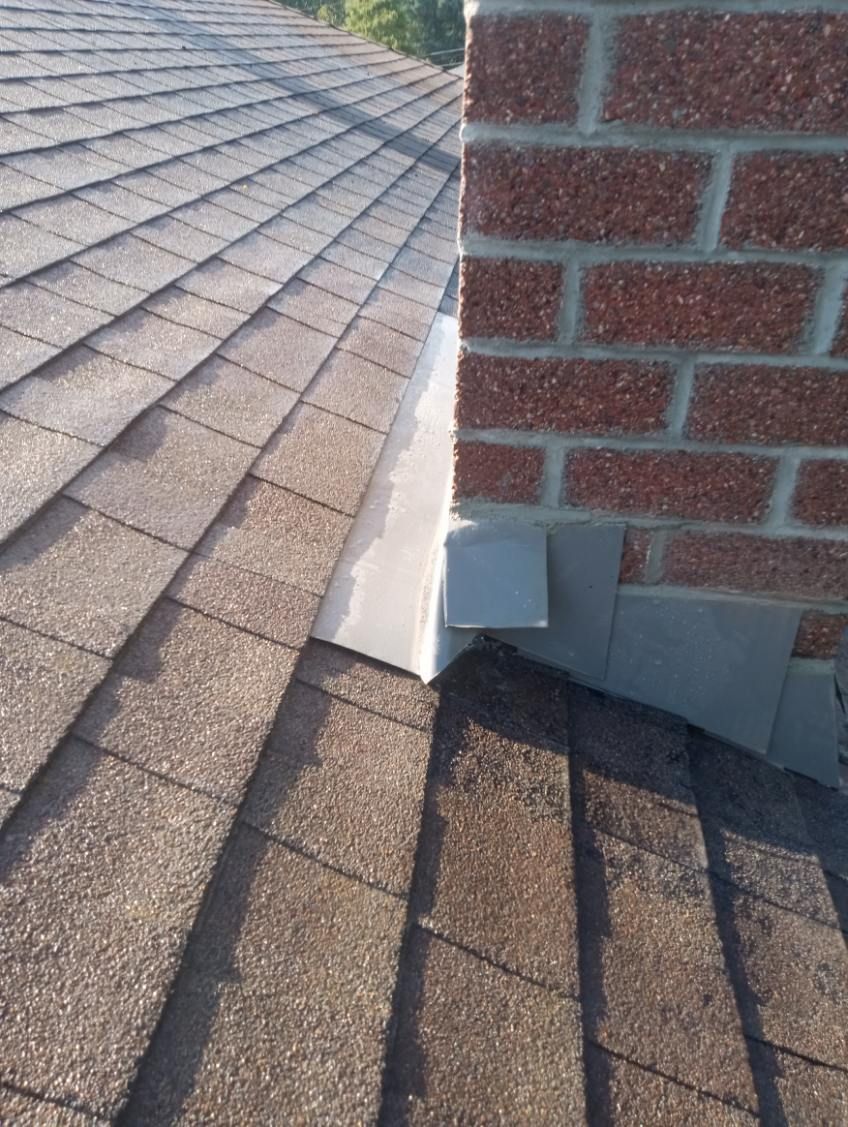 Completed roofing job.