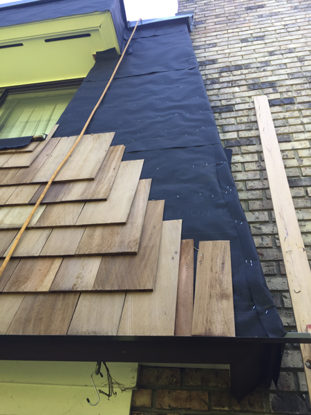 Completed roofing job.