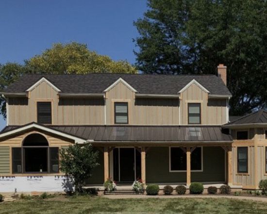 Completed roofing job.