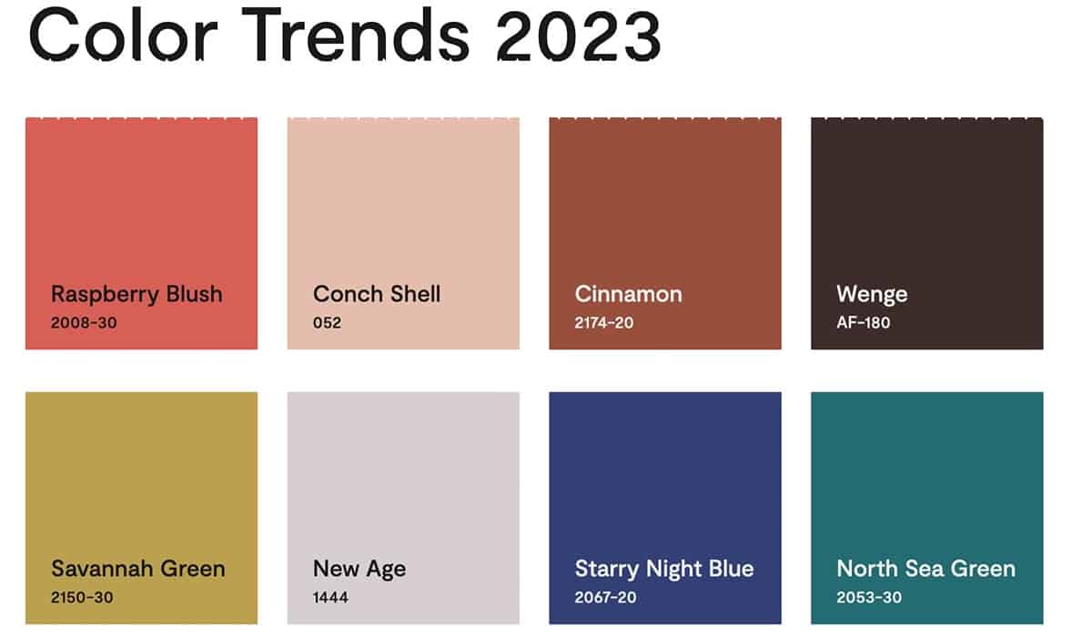 Color Trends 2023 Palette, Benjamin Moore Paint, Color of the Year 2023 near Bourbonnais, Illinois (IL)
