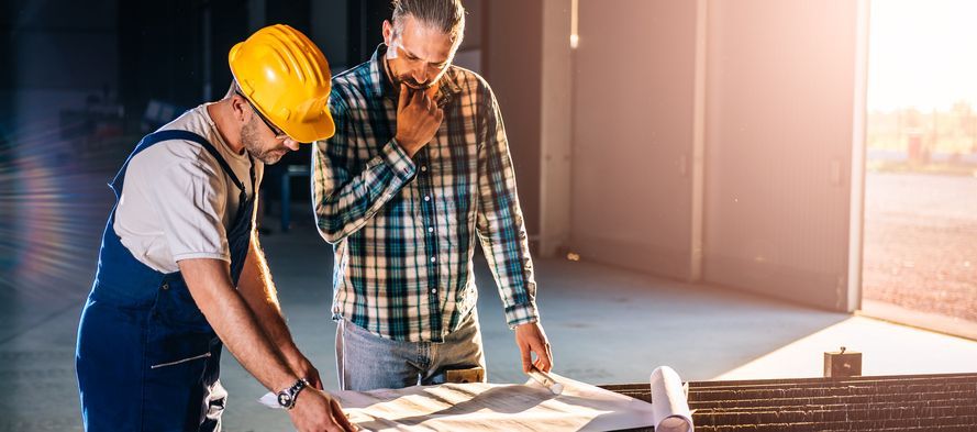 Contractors on a job site