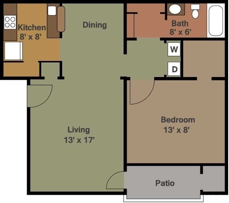 1 Bedroom Floor Plan