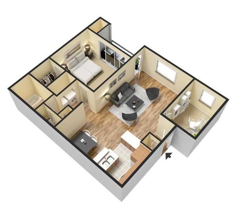 1 Bedroom Floor Plan