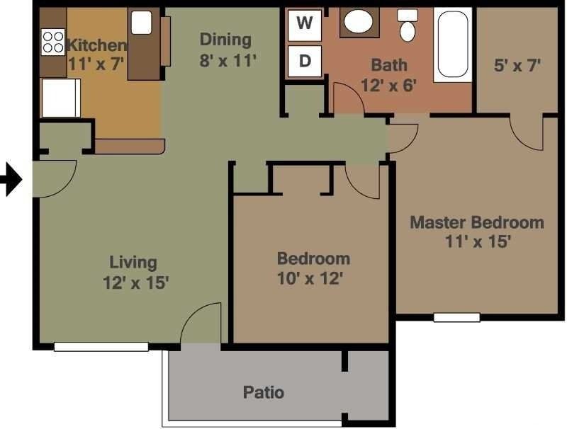 2 Bedroom Floorplan